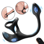 3 In 1 Spherical Vibrating Anal Plug Testicles Stimulator With cock Ring