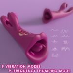 4 IN 1 Rose Muncher Rabbit Vibrator Licking Vibrating Flapping Clit Nipple Stimulator - Image 2