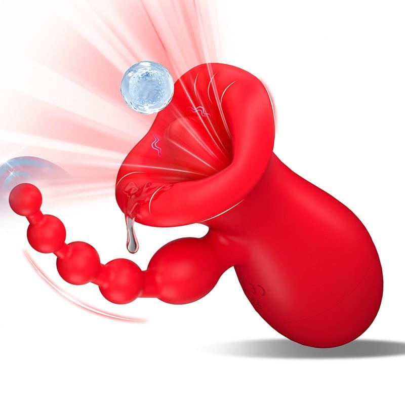product_10037936685371_0 Big Mouth Clitoris Suction Anal Bead Vibrator with 10 Tongue Licking Modes - Image 1