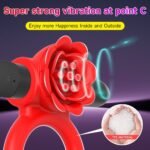 Vibrating Rose Penis Ring Clitoral Stimulation For Couple - Image 2