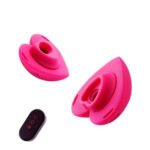 Lockink Pink Love-shaped Wearable Clitoral Suction Vibrator With Remote Control