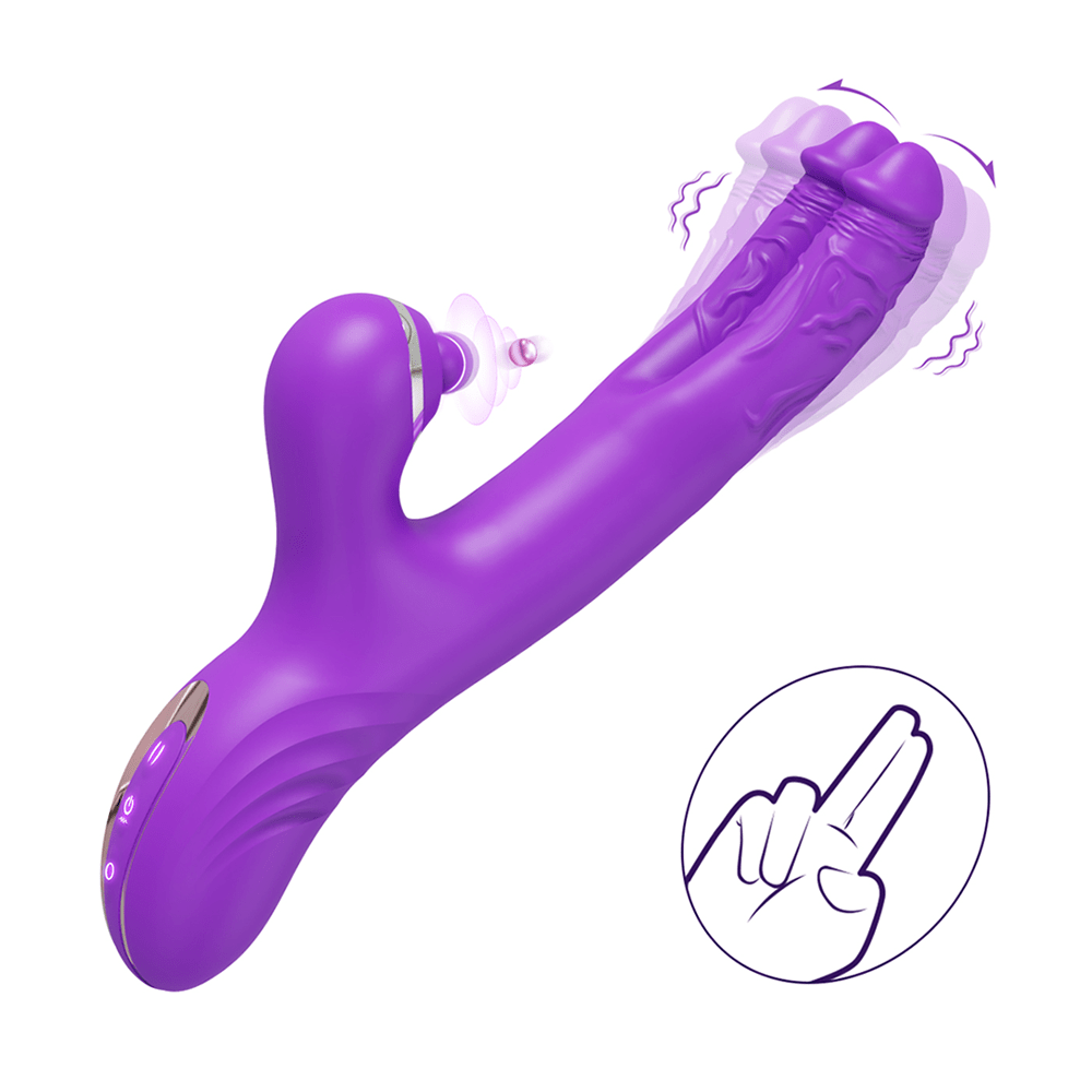 product_10095844753723_0 3 In 1 Clitoris Tapping Wiggling G Spot Dildo Vibrator - Image 1