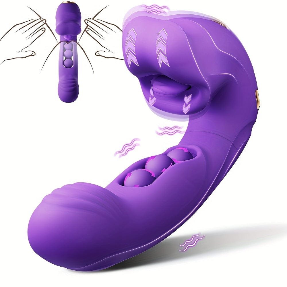 product_10096440344891_0 Rose Muncher Clitoris Biting Rolling Ball G Spot Vibrator - Image 1