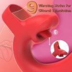 Finger Vibrator Rose Tongue Licking Clitoris G Spot Vibrator - Image 2