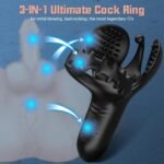 3 In 1 Vibrating Adjustable Penis Ring Vibrator - Image 2