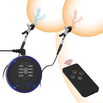 Electric Shock Nipple Clitoral Clip Chain