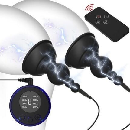 Electric Shock Silicone Nipple Stimulator with Remote Control