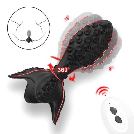 Convex Rotation Vibrating Prostate Butt Plug With Remote Control