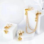 Pearl Petals Bells Nipple Clamps with Chain - Image 2