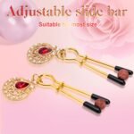 Rubine Pearl Decoration Nipple Clamps - Image 2