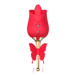 10-Frequency Vibration Tongue Licking Rose Vibrator