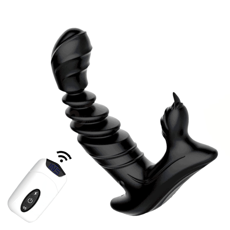 product_8744898396475_0 Lurevibe - Telescopic Prostate Massager For Men And Women Double Shock Masturbation G-spot Vestibule Anal Plug Sex Toy Wholesale - Image 1