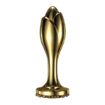 Lurevibe - Pearl Rose Anal Plug Gold Stainless Steel