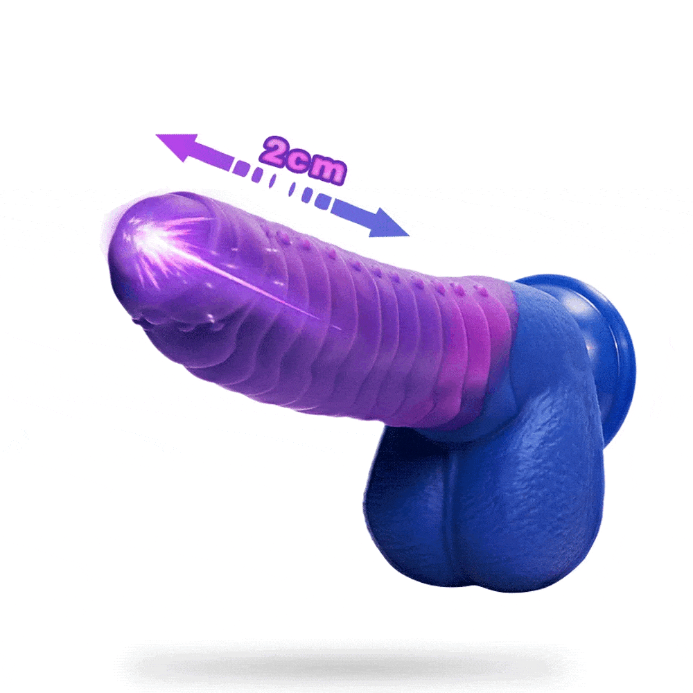 product_8771277324603_0 6.3‘’ Lurevibe - Telescopic Dildo Silicone Realistic Big Fake Penis Dildo Vibrator - Image 1