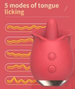Lurevibe - Powerful Rose Toy Vibrator With Tongue Licking Oral Nipple Clit Clitoris Stimulator - Image 2