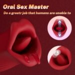 Lurevibe - Rose Muncher Rose Kiss Tongue Vibrator With Thrusting Dildo Vibrator - Image 2