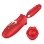 Rose Muncher Lip Tongue Suction Vibrator With Thrusting Dildo Vibrator - Image 2