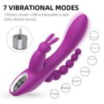 Lurevibe - Clitoris Stimulation Vibrator 3-in-1 G-Spot Rabbit Anal Dildo Vibrator - Image 2