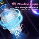 Lurevibe - Male Rose Penis Trainer Rotating Vibrating Deepthroat Masturbator - Image 2
