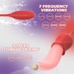 Lurevibe - Mia 2-in-1 Upgraded Tongue-licking Rose Toy With Licking Bullet Vibrator - Image 2