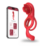 Lurevibe - Cock Ring with Rose Clitoral Stimulation