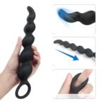 Silicone Anal Beads Prostate Massager Anus Backyard Beads Butt Plug - Image 2