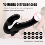 9.65‘’ 10 Frequency Vibrating Remote Control Double Ended Wearable Dildo - Image 2