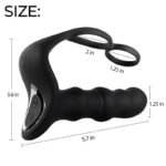 Massager Masturbation 9 Frequency Remote Control Anal Vibrator with Cock Ring - Image 2