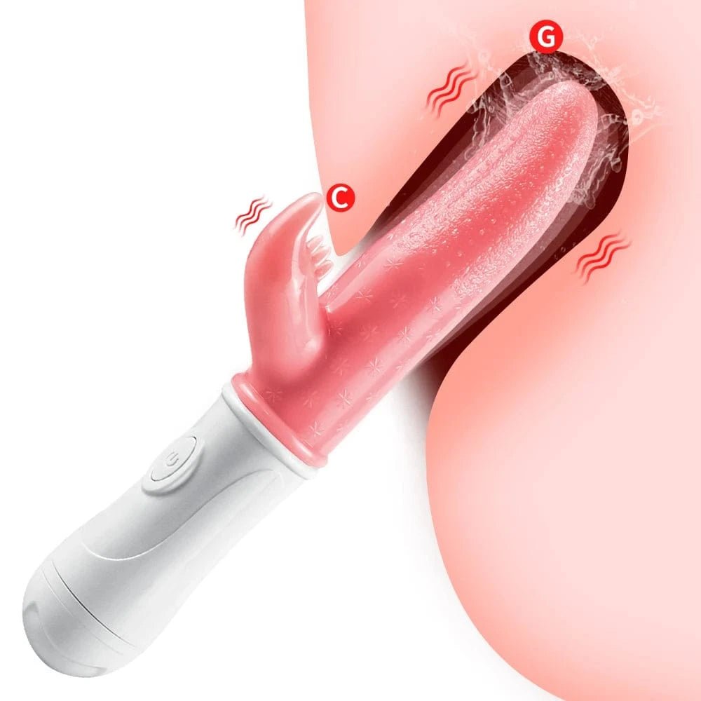 product_9693371564347_0 G-spot Clitoral Stimulation 12 Frequency Simulation Tongue Vaginal Massage Vibrator - Image 1