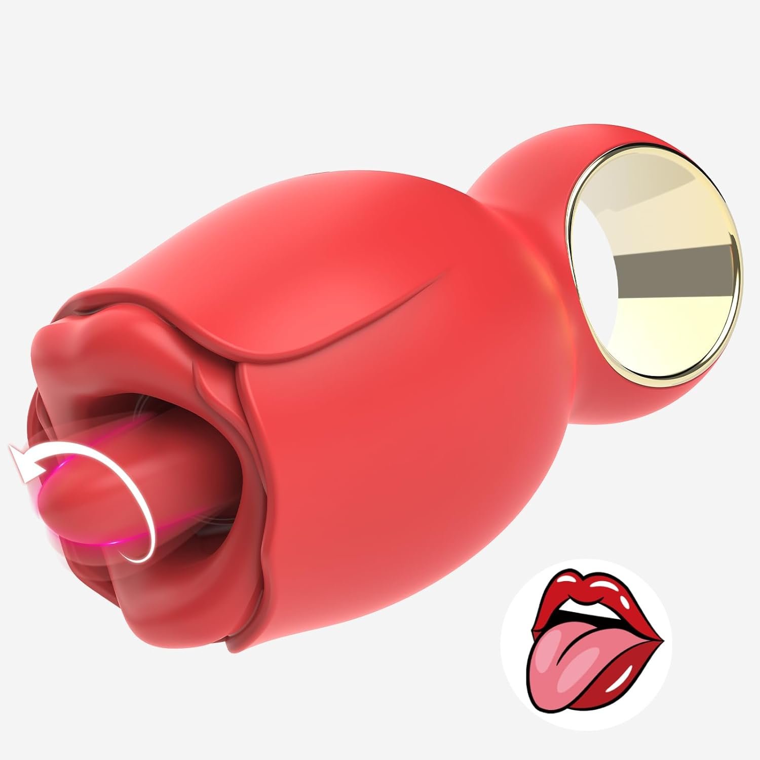 product_9783820779835_0 Rose Sex Toy with 360° Rotated Licking Tongue Mouth - Image 1
