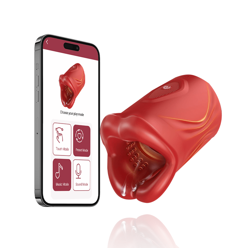 product_9906756976955_0 Penis Vibrator 2 in 1 APP Controlled Male Masturbator 9 Modes Lips Wrapping Waterproof - Image 1