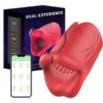 Penis Vibrator 2 in 1 APP Controlled Male Masturbator 9 Modes Lips Wrapping Waterproof - Image 2