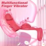 Rose Finger Vibrator 2 in 1 Finger Vibrator 9 Modes G - Spot Stimulation Waterproof - Image 2