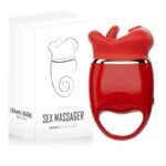 Red Lips Tongue Licking Bite Vibrator Womens Masturbation
