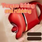 Red Lips Tongue Licking Bite Vibrator Womens Masturbation - Image 2