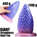 AIMITEX Super Large Strawberry Silicone Butt Plug Anal Sex Toy - Image 2