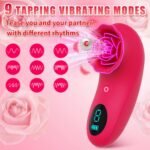 Rose Sex Toy Mini Vibrator for Womens Tapping Vibrating sex toy - Image 2